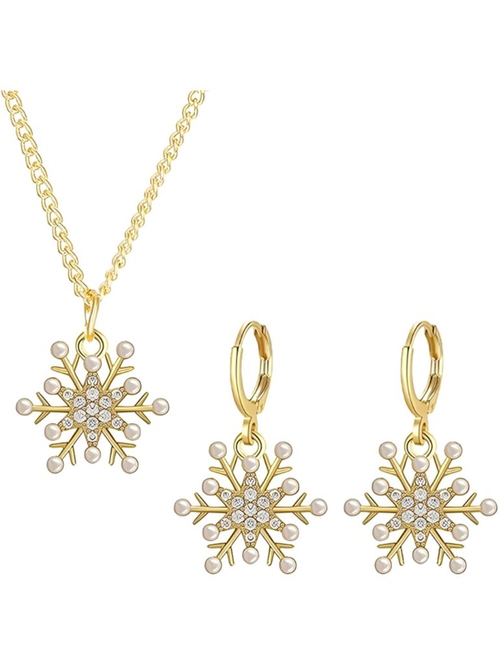 Earring and Necklace Set for Women Clear Cubic Zirconia - Picture 7 of 7